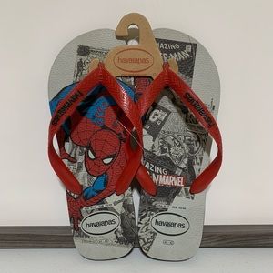 Havaianas Men's Top Marvel Spider-Man Flip Flop Sandals-Size 9/10 NWT